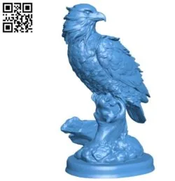 Eagle perched on a ledge B004536 file stl free download 3D Model for CNC and 3d printer