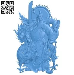 Guanhong and dragon A003549 wood carving file stl for Artcam and Aspire free art 3d model download for CNC