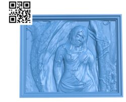 Panel with the unfortunate A003385 wood carving file stl for Artcam and Aspire free art 3d model download for CNC