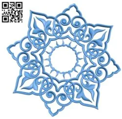 Pattern Flower A003575 wood carving file stl for Artcam and Aspire free art 3d model download for CNC