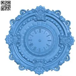 Pattern Wall clock A003556 wood carving file stl for Artcam and Aspire free art 3d model download for CNC