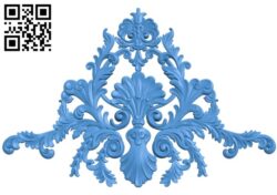 Pattern Dekor flowers center A003437 wood carving file stl for Artcam and Aspire free art 3d model download for CNC