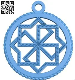 Pendant Charm A003376 wood carving file stl for Artcam and Aspire free art 3d model download for CNC