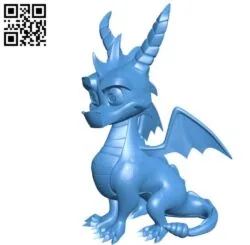 Spyro Statue Dragon B004528 file stl free download 3D Model for CNC and 3d printer