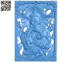 The elephant god Ganesha A003462 wood carving file stl for Artcam and Aspire free art 3d model download for CNC