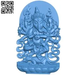 The elephant god Ganesha A003544 wood carving file stl for Artcam and Aspire free art 3d model download for CNC