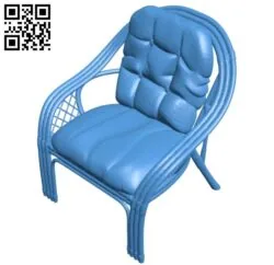 Comfortable chair B004946 file stl free download 3D Model for CNC and 3d printer