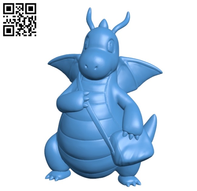 Free OBJ file Dragonite T pose 🐉・Object to download and to 3D print・Cults