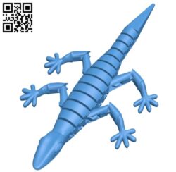 Flexible lizard B005228 file stl free download 3D Model for CNC and 3d printer