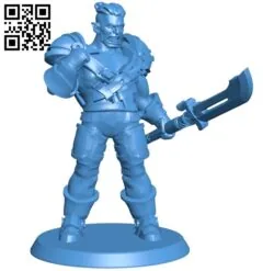 Orc paladine Man B005057 file stl free download 3D Model for CNC and 3d printer