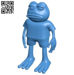 Pepe frog B004987 file stl free download 3D Model for CNC and 3d printer