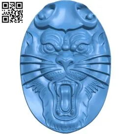 Tiger head A003659 wood carving file stl for Artcam and Aspire jdpaint free vector art 3d model download for CNC  Art for CNC