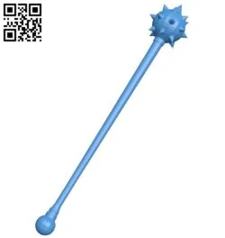 Warrior mace B004943 file stl free download 3D Model for CNC and 3d printer