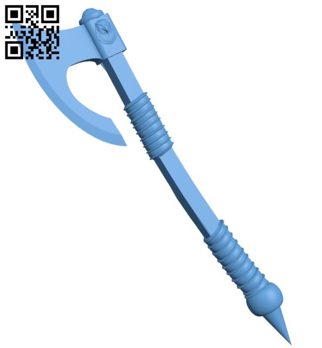 Dark axe B005748 download free stl files 3d model for 3d printer and CNC carving