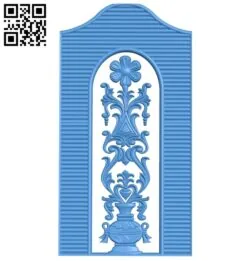 Door-shaped pattern design A003827 wood carving file stl free 3d model download for CNC