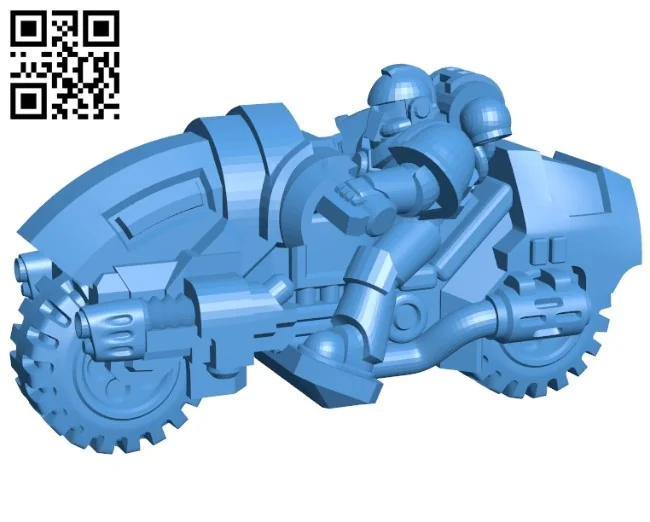 Galactic crusaders motorbike B005563 download free stl files 3d model for 3d printer and CNC carving