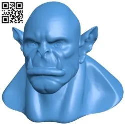 Head young orc B005464 file stl free download 3D Model for CNC and 3d printer