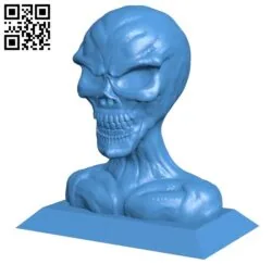 Head zombie B005338 file stl free download 3D Model for CNC and 3d printer