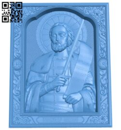 Icon Alexander Nevsky A003845 wood carving file stl free 3d model download for CNC