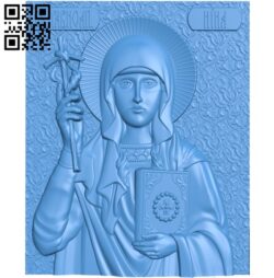 Icon Saint Nina A003836 wood carving file stl free 3d model download for CNC