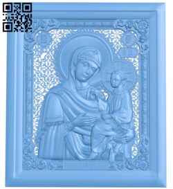 Icon of Tikhvin A004168 download free stl files 3d model for CNC wood carving