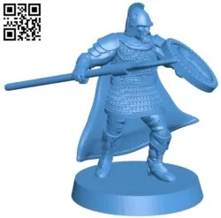 Man – middle age warrior B005528 free download stl file 3D Model for CNC and 3d printer