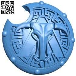 Minotaur shield B005626 download free stl files 3d model for 3d printer and CNC carving