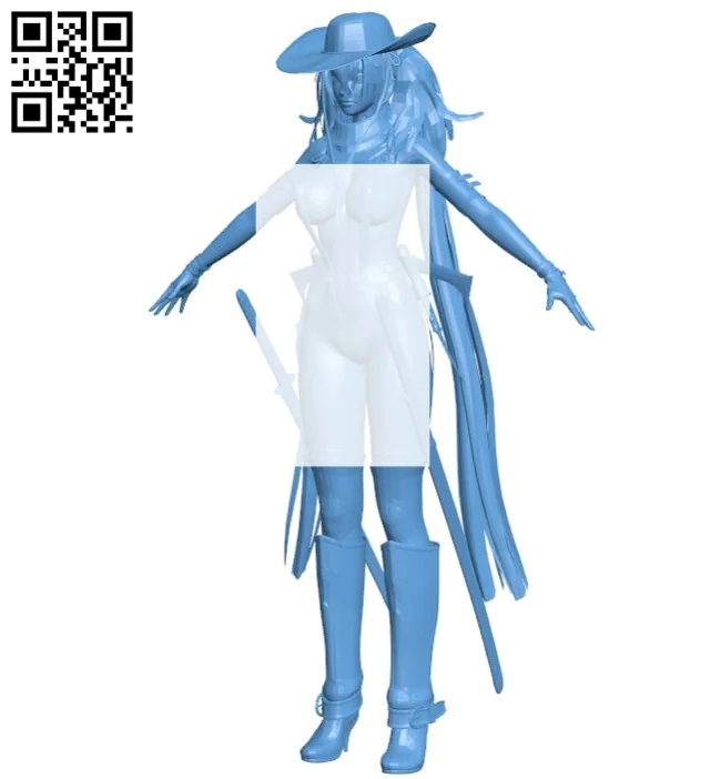 Miss kagura B005690 download free stl files 3d model for 3d printer and CNC carving