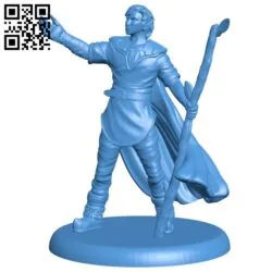 Mr Half elf druid B005554 download free stl files 3d model for 3d printer and CNC carving