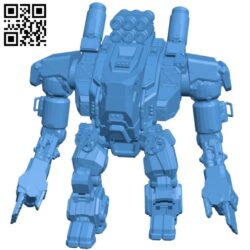 Panzer mech B005616 download free stl files 3d model for 3d printer and CNC carving