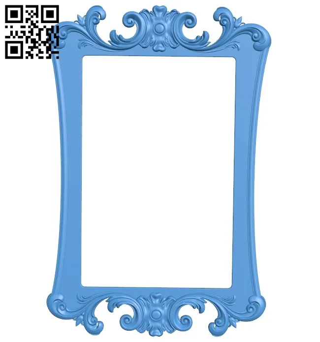 Picture frame or mirror A004003 wood carving file stl free 3d model download for CNC