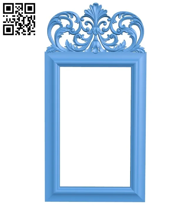 Picture frame or mirror A004005 wood carving file stl free 3d model download for CNC