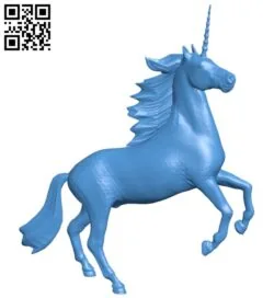 Unicorn statuette B005559 download free stl files 3d model for 3d printer and CNC carving