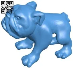 Bull dog B005848 download free stl files 3d model for 3d printer and CNC carving