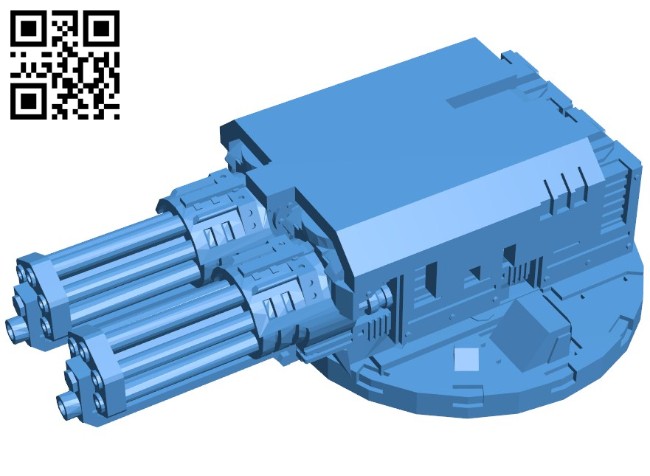 Double-barreled machine guns B005792 download free stl files 3d model for 3d printer and CNC carving