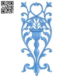 Floral basket pattern A004388 download free stl files 3d model for CNC wood carving