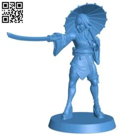 Miss kunoichi B006034 download free stl files 3d model for 3d printer and CNC carving