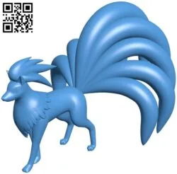 Ninetales pokemon B006279 download free stl files 3d model for 3d printer and CNC carving