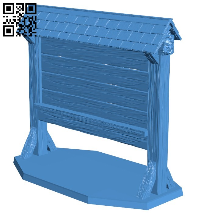 Notice Board B006162 download free stl files 3d model for