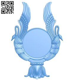 Picture frame or mirror – wings A004352 download free stl files 3d model for CNC wood carving