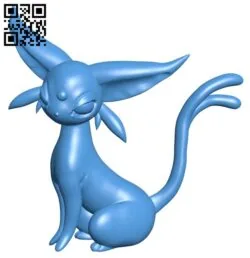 Pokemon Espeon B006040 download free stl files 3d model for 3d printer and CNC carving