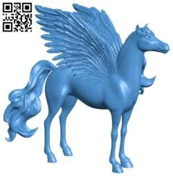 Pretty pegasus – Unicorn B005964 download free stl files 3d model for 3d printer and CNC carving