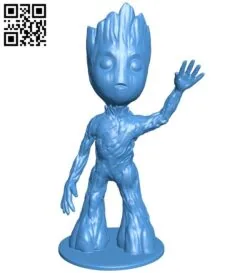 Baby groot standing B006383 file stl free download 3D Model for CNC and 3d printer