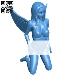 Beach Fairy B006313 download free stl files 3d model for 3d printer and CNC carving