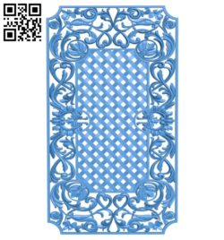 Door pattern design A004503 download free stl files 3d model for CNC wood carving