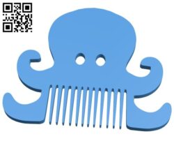 Fantasy combs ocean – octopus B006396 file stl free download 3D Model for CNC and 3d printer