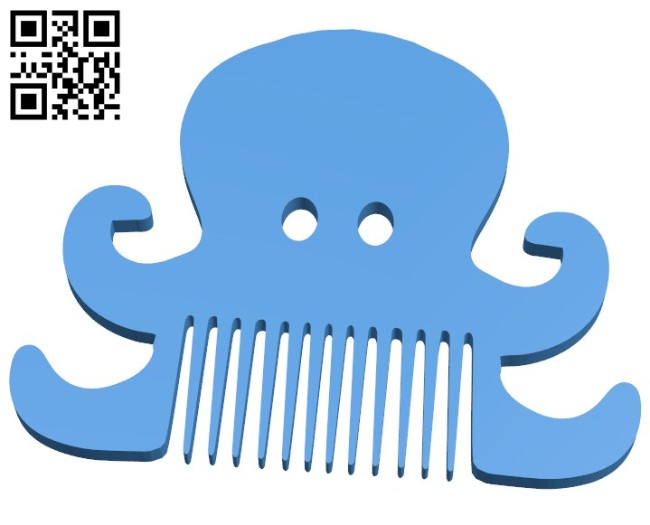 Fantasy combs ocean - octopus B006396 file stl free download 3D Model for CNC and 3d printer