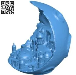 Moon city B006336 download free stl files 3d model for 3d printer and CNC carving