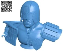 Mr judge dredd B006470 file stl free download 3D Model for CNC and 3d printer