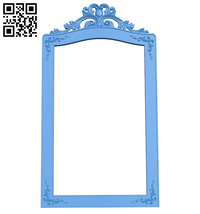 Picture frame or mirror A004437 download free stl files 3d model for CNC wood carving